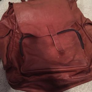 Genuine leather backpack